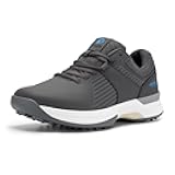 Extra Wide Men's Golf Shoes Waterproof, Professional Outdoor Spiked Golf Shoes for Men with Arch Support