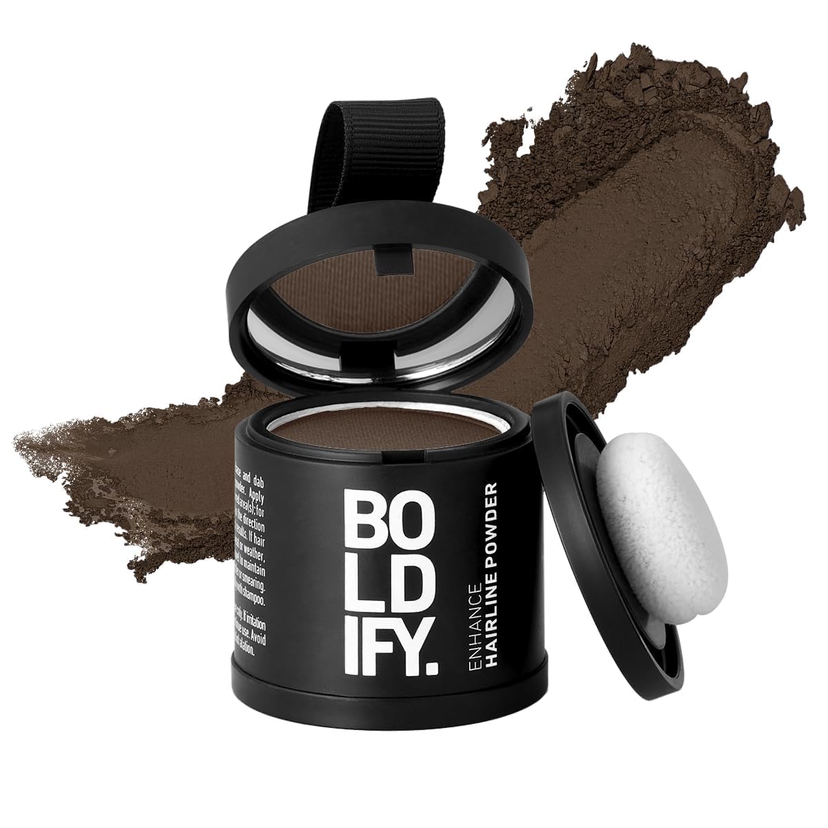 BOLDIFYHairline Powder (LARGE, 10g) - Root Touch Up Hair Color for Gray Coverage - Bald Spot Concealing Hair Powder for Women & Men - 48-Hour Stain-Proof - Medium Brown