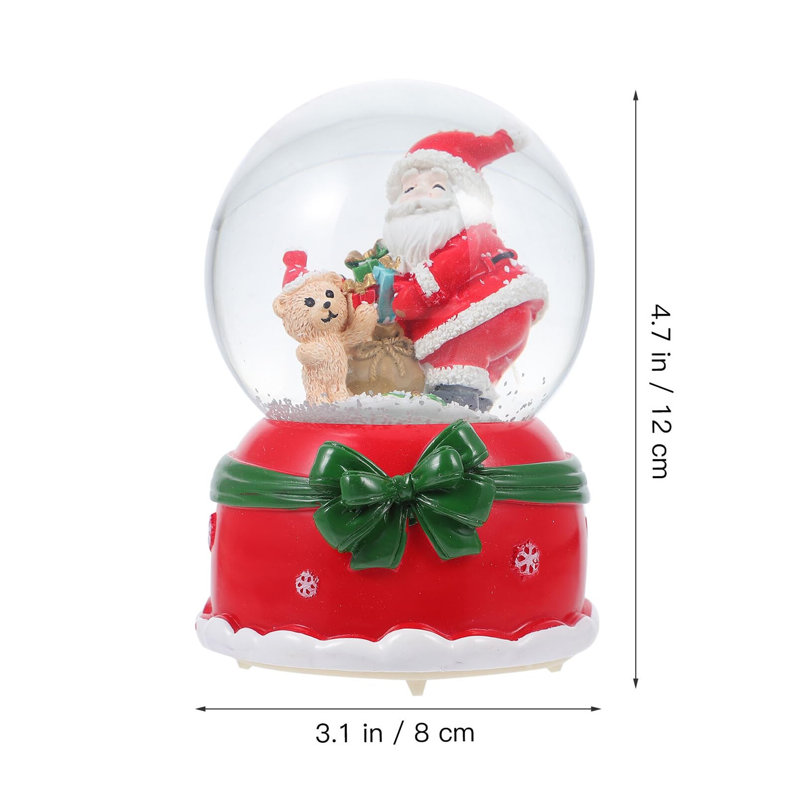 BESPORTBLE Carillon Natalizio a Sfera di Cristallo Luminosa Babbo Natale Decorazione Musicale Natalizia per Atmosfera Festiva e Regalo Accessorio Fotografico per Momenti in Famiglia