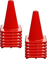 Vista 13 de Heavy Duty Agility Training Cones (2 in, 6 in, 9 in, 12 in, 18 in, 28 in) for Sports and Kids Coaching, Multipurpose Field Marker Cones, Soccer