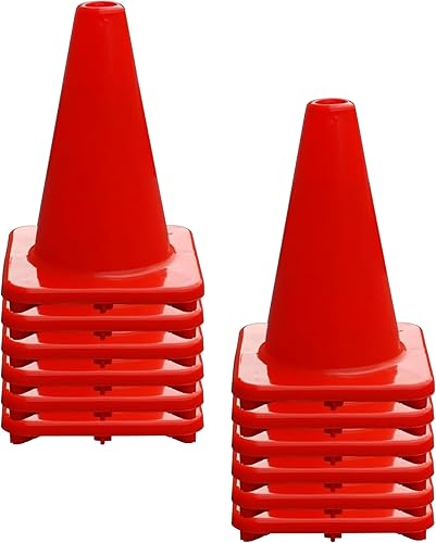 Miniatura 13 de Heavy Duty Agility Training Cones (2 in, 6 in, 9 in, 12 in, 18 in, 28 in) for Sports and Kids Coaching, Multipurpose Field Marker Cones, Soccer,