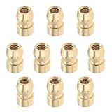 SING F LTD 10pcs M4 Spark Plug Terminal Nut Brass Spark Plug Bullet Head Terminal Ignition Spark Plug Nipple Nut M4 Spark Plug Brass Connector Car Accessories