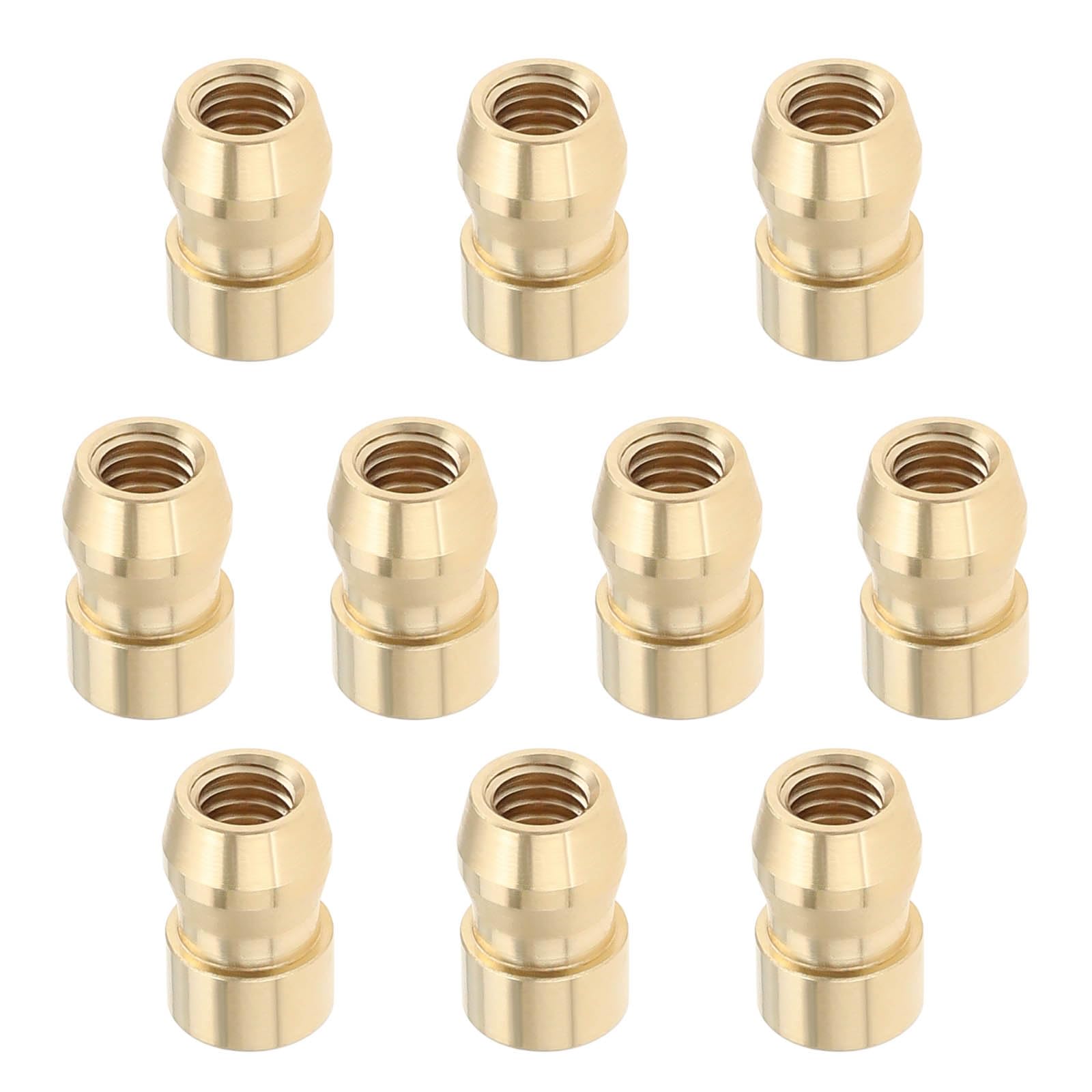 SING F LTD 10pcs M4 Spark Plug Terminal Nut Brass Spark Plug Bullet Head Terminal Ignition Spark Plug Nipple Nut M4 Spark Plug Brass Connector Car Accessories