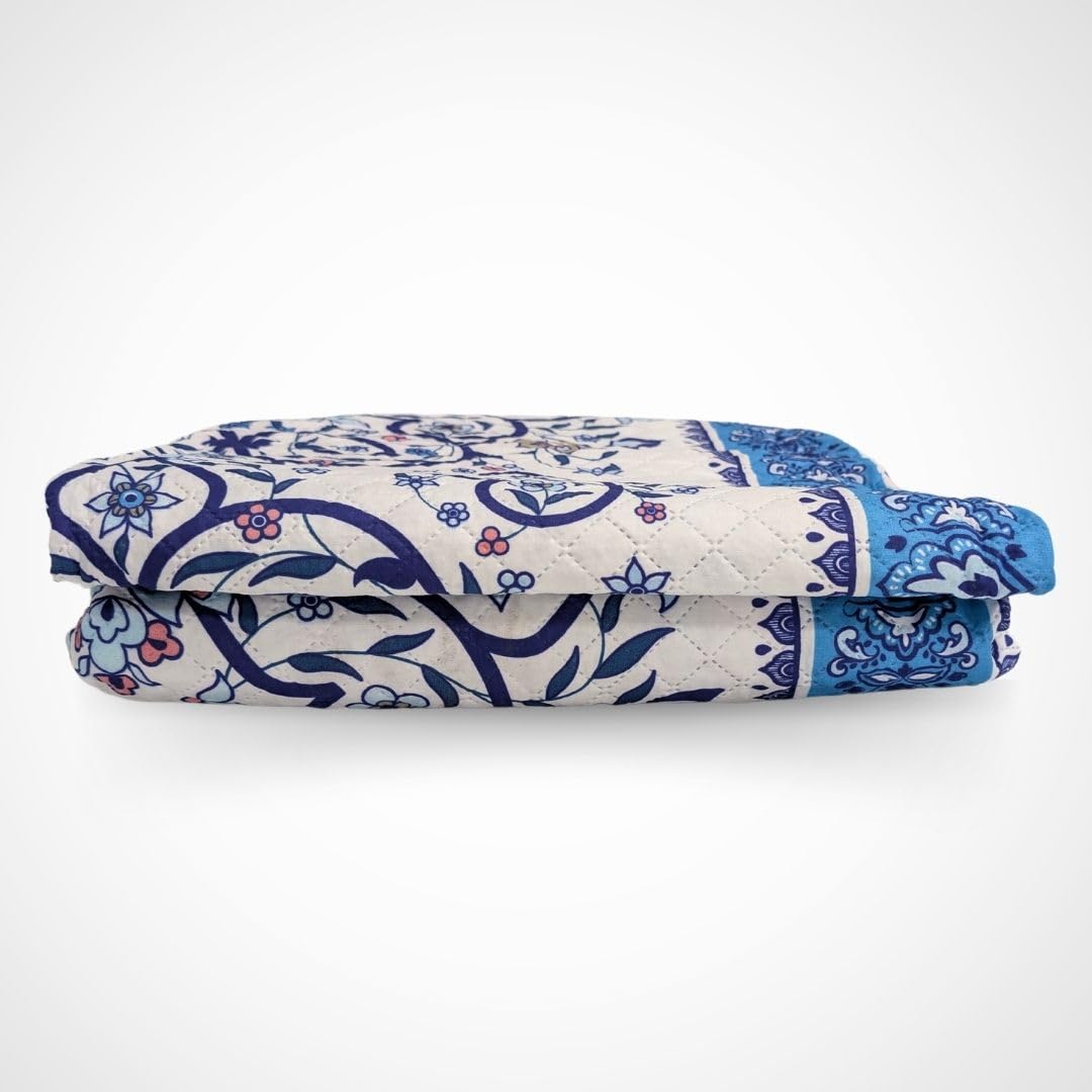COMERCIAL CANDELA FELPUDOS Y ALFOMBRAS Colcha Bouti Primavera y Verano Poliester Diseños Hindú Mandalas (Cama 135)