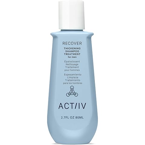 ACTIIV Recover Thickening Shampoo Treatment For Men | Supports the Appearance of Fuller, Healthier-Looking Hair, Supports Scalp Health, Plant-Based, Color-Safe, Vegan,All Hair Types