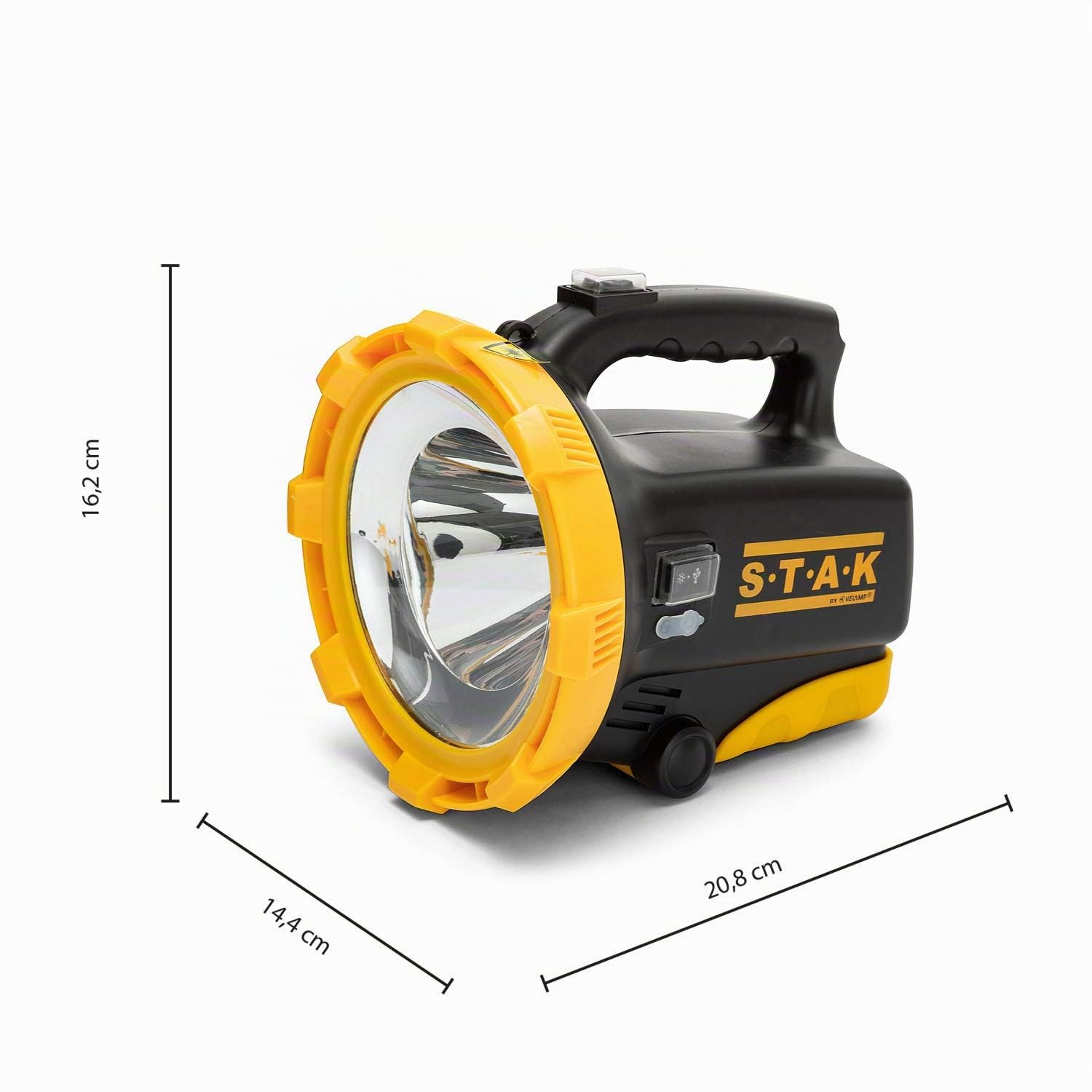 Velamp R920 Faro recargable LED plástico negro