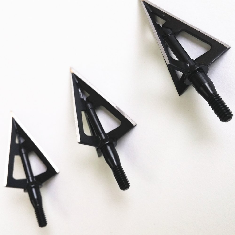 6-Pack 100 Grain Broadheads For Hunting - Razor Sharp, Replaceable Blades For Compound Bows & Crossbows