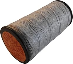 Goldmann Grey Sewing Thread Reel 100% Polyester 100 Metres/N°40 – Ideal Stitching, Jeans and Leather, Thick Fabric Button (Grey)
