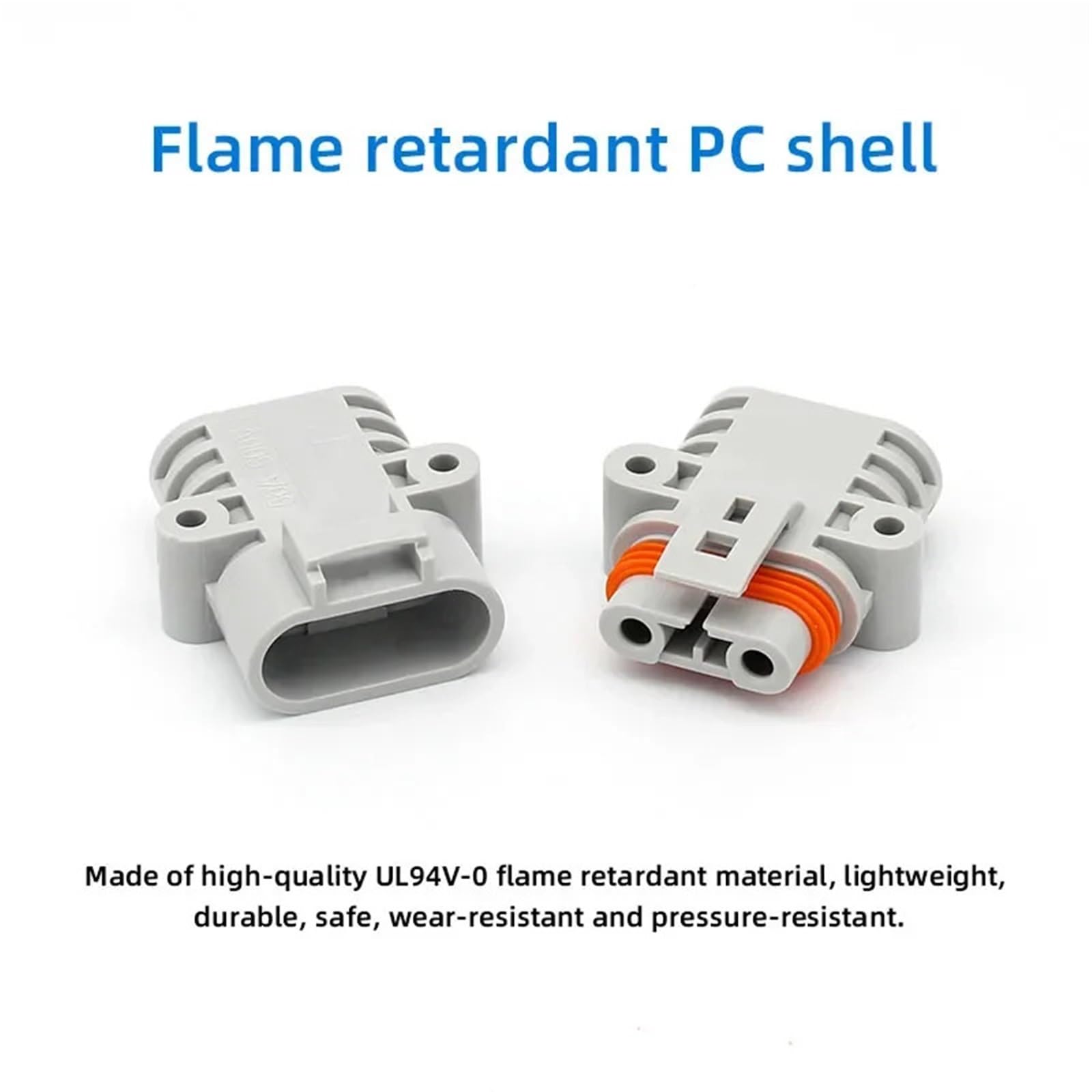 50A Wasserdichter Kabelbaum, Parkplatz-Klimaanlagenkabel, 600 V, 8 AWG, Silikondraht Mit Schnellem Anti-Lose-Stecker for Den Außenbereich(Female with wire,100cm)