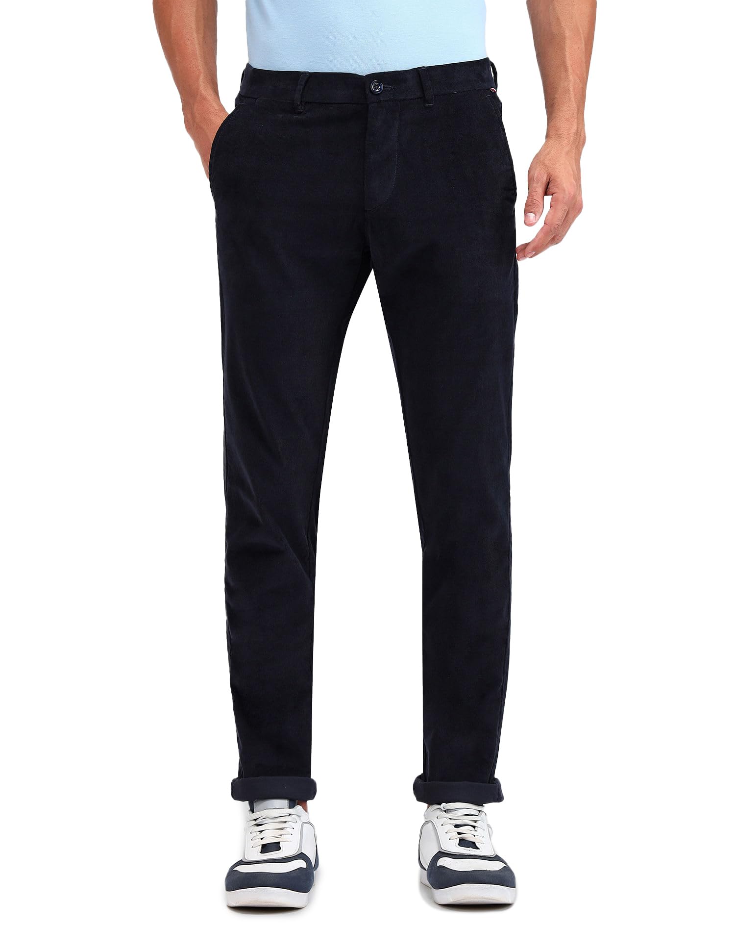 arrow sports Slim Fit Corduroy Trousers-picture-28