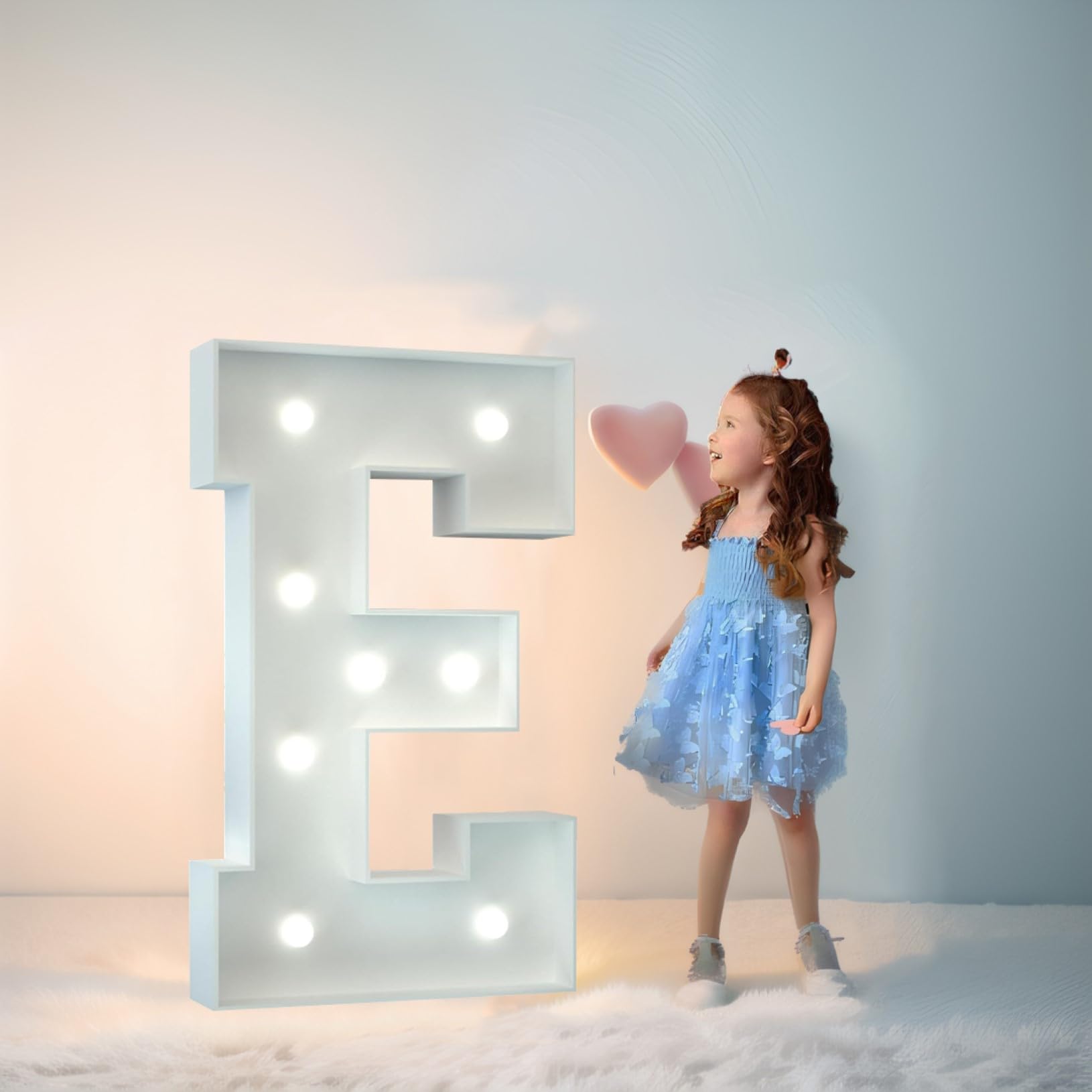 Syibelters Letter E 120Cm-4Ft Led Marquee Lights Led Alphabet Lights Remote Control Marquee Decoration Light Up Sign For Wedding Birthday Gifts
