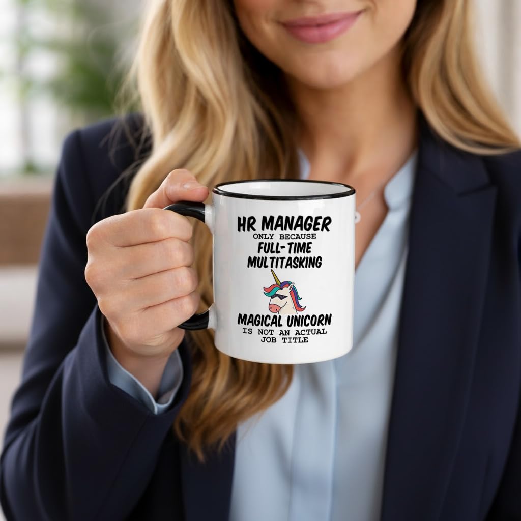 Regalo delle risorse umane. Tazza da 325 ml. Perché unicorno non è un vero titolo di lavoro. Idea regalo per capo o collega d'ufficio.