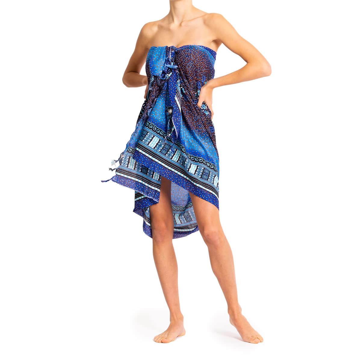 PANASIAM Sarong Maoi 02, 250x113cm, blue tones