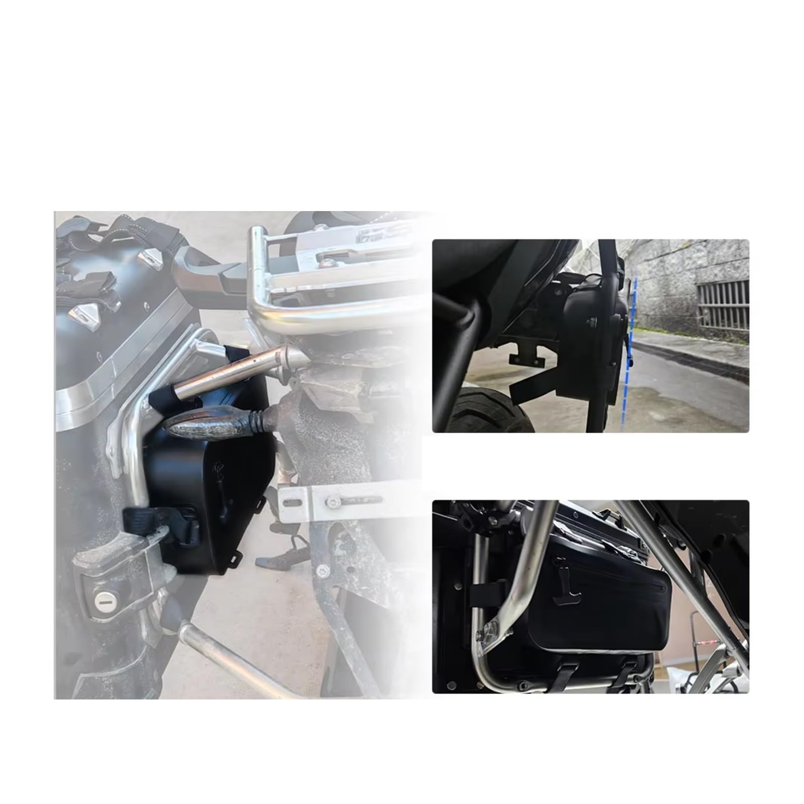 Sacche Laterali Moto Compatibile Con 2.5L Kit Telaio Laterale Moto Borsa Porta Attrezzi Completamente Impermeabile Appendere Riparazioni E Stoccaggio(2pcs)