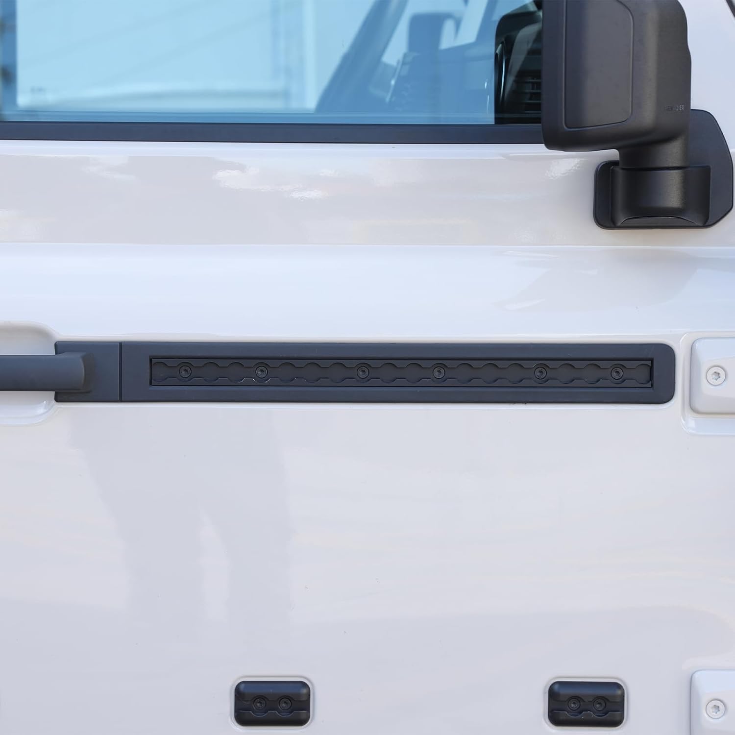 Exterior Utility Belt Rail Kit for INEOS Grenadier 2020-2026 Accessories, Front/Rear Door Panel L-Track Rails Rack Shelves, Door Panel Expansion Base Trim Replacement kit, Aluminum Alloy