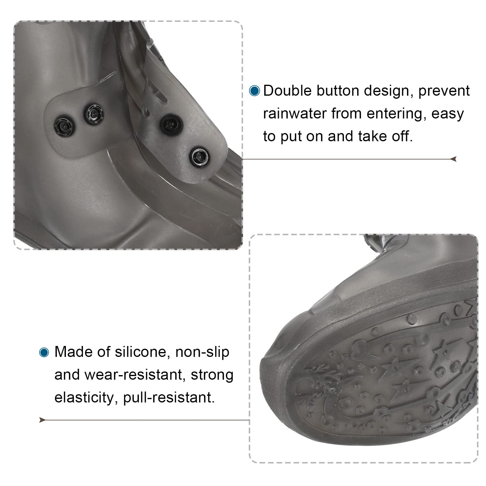 Shoe Covers One Size Waterproof Latex Reusable Non-Slip Wear