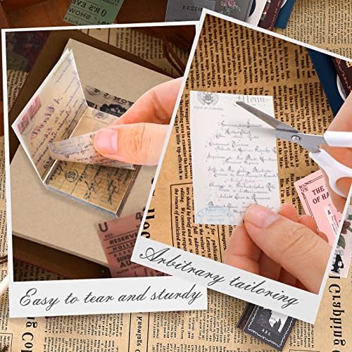 Grevosea 400 Sheets Vintage Scrapbooking Supplies, Scrapbook Paper Stickers Journaling Scrapbooking Supplies DIY Junk Journal Supplies for DIY Craft Aesthetic Decoration(8 Styles)