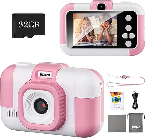 Kids Camera, Suziyo Children Digital Selfie Video Camcorder 1080P Dual