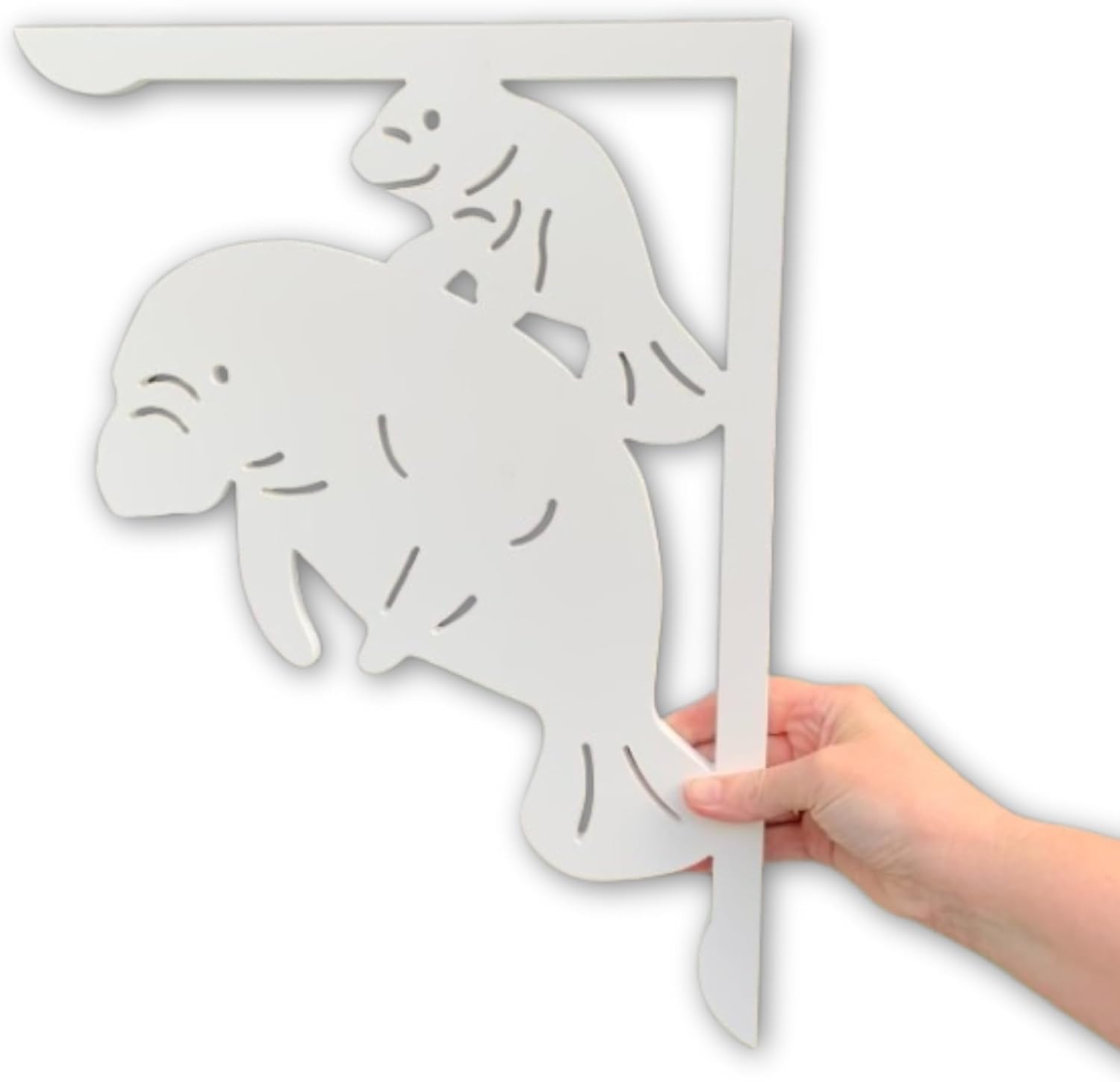 Manatee with Baby Mailbox Bracket. Medium. Long Lasting & Fabulous! 16 X 12 inches