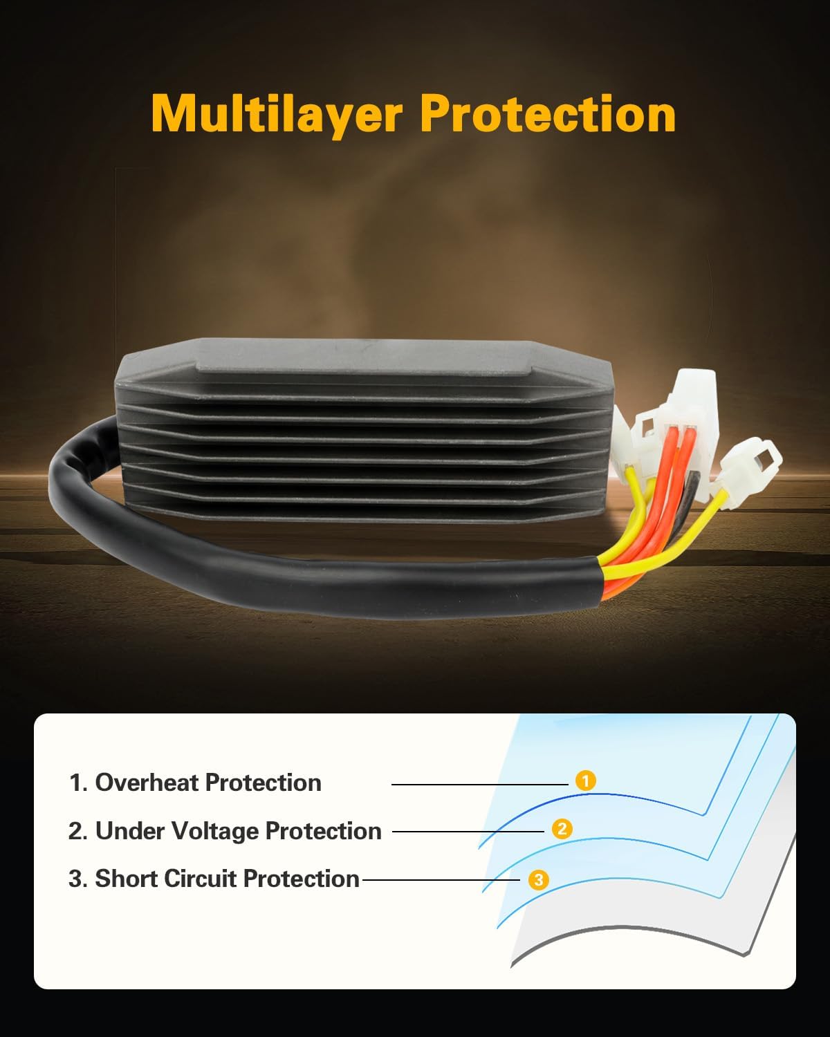 OCPTY Voltage Regulator Rectifier Fits 1985-1987 Suzuki Intruder 700 1988-1991 Suzuki Intruder 750 1992-1997 Suzuki Intruder 800