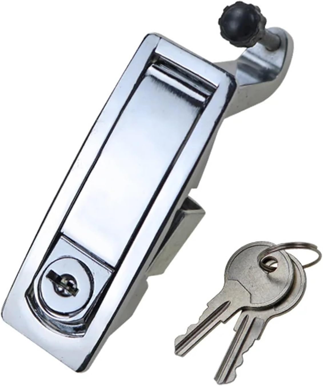 Zinc Alloy Flat Lock Industrial Electrical Machinery Equipment Box Door Pressure Spring Lock 1Pcs(Black Unlocked)