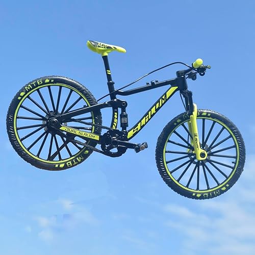 Miniatura 13 de Ailejia Adorno de bicicleta de montaña de aleación MTB, modelo de bicicleta, decoración de pastel de carreras, bicicleta DH, dedo de montaña, Negro