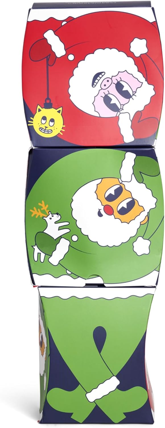 Happy Socks Crew Socks-Santa, Ornaments & Reindeer-3-Pack Gift Box Set-Small/Medium - Image 8