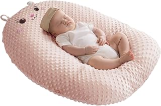 Newborn Anti-Reflux Pillow for Baby - 15° Incline for Acid Reflux & Spit-Up Relief - Tummy Time Support - Machine Washable -Essential for Your Baby,E