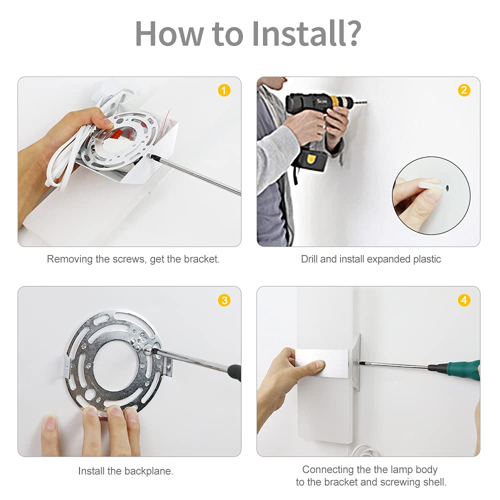 Sytmhoe 2 Pezzi Dimmerabile Appliques Da Parete Di Design Con App e Telecomando, 12W 2700-6500K Argento Albergo Acrilico Applique Camera Da Letto, Scale Soggiorno Lampade Da Muro Moderne