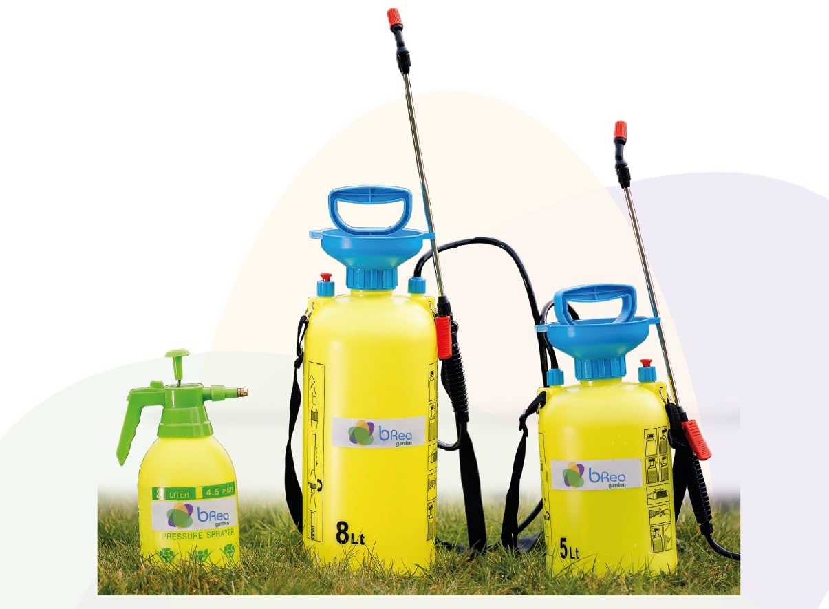 BREA - Pulverizador de Mochila a Presión de Lanza INOX con Batería Recargable, Tanque 16L.