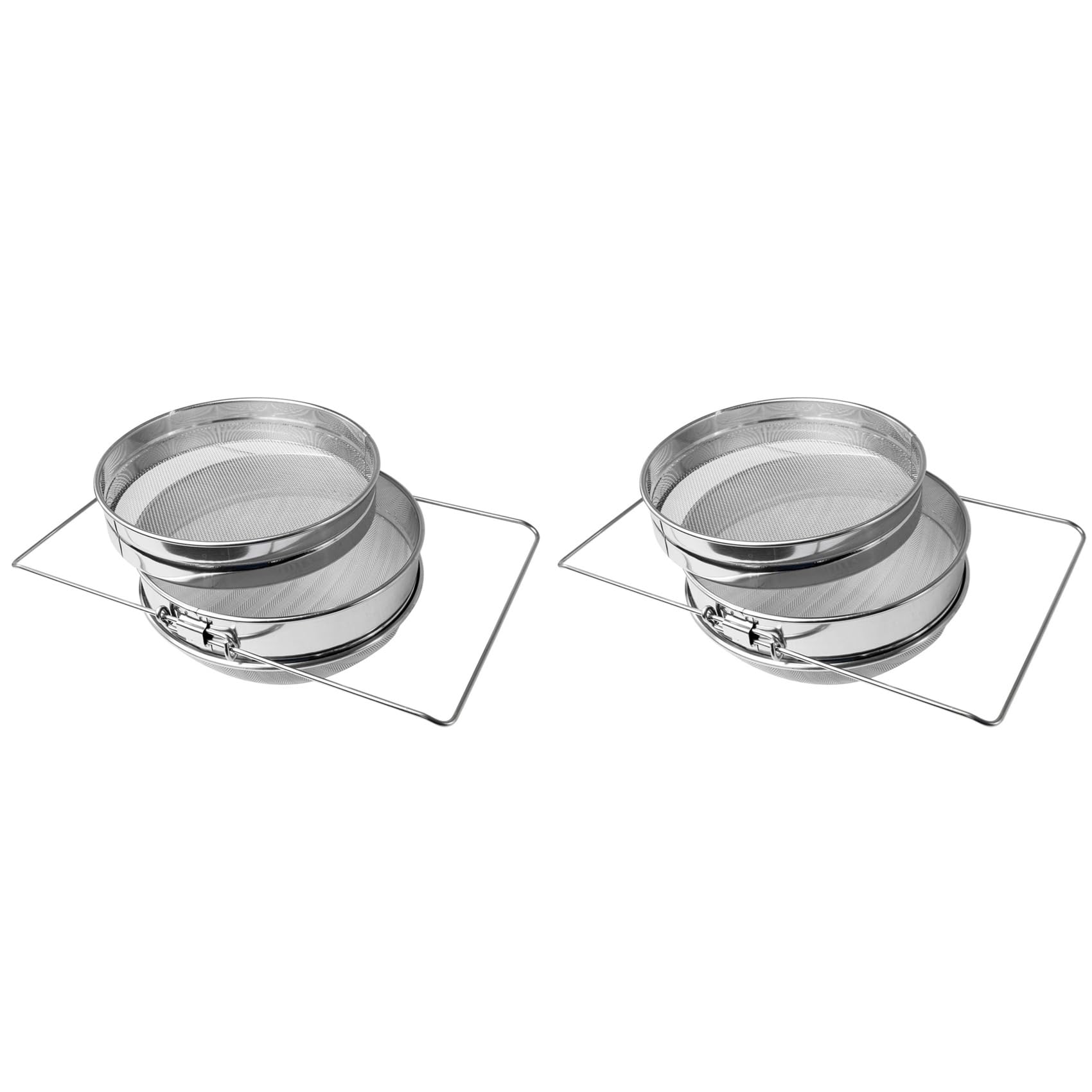 Jnchdghwa Silver 2X Stainless Steel Honey Strainer Double Sieve Honey Fragment Strainer Honey Extraction Equipment For 5 Gallon Bucket