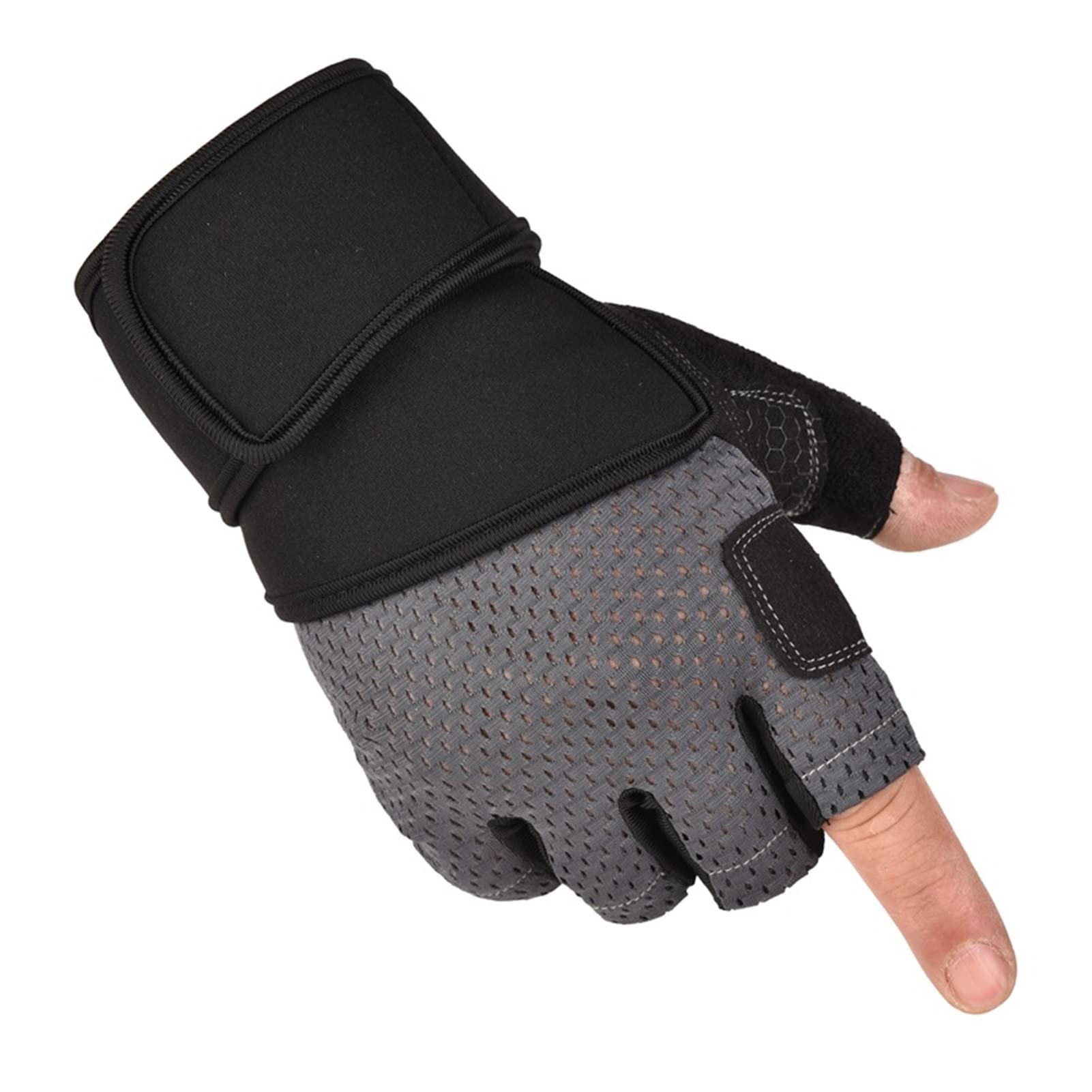 Guanti da Palestra, Guanti da Allenamento Traspiranti Leggeri, Guanti di Sollevamento Pesi Ultraleggeri for Uomini e Donne Home Palestra Ciclismo (Color : Black, Size : XL)