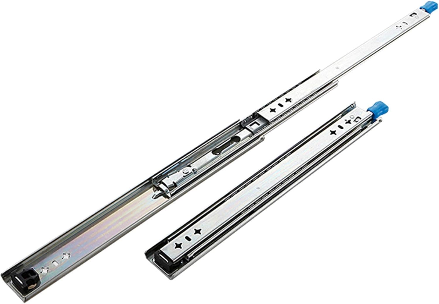 ロック付き高耐久引き出しスライド1組 フルエクステンションボールベアリングソフトクローズレールランナー サイドマウント亜鉛 250ポ