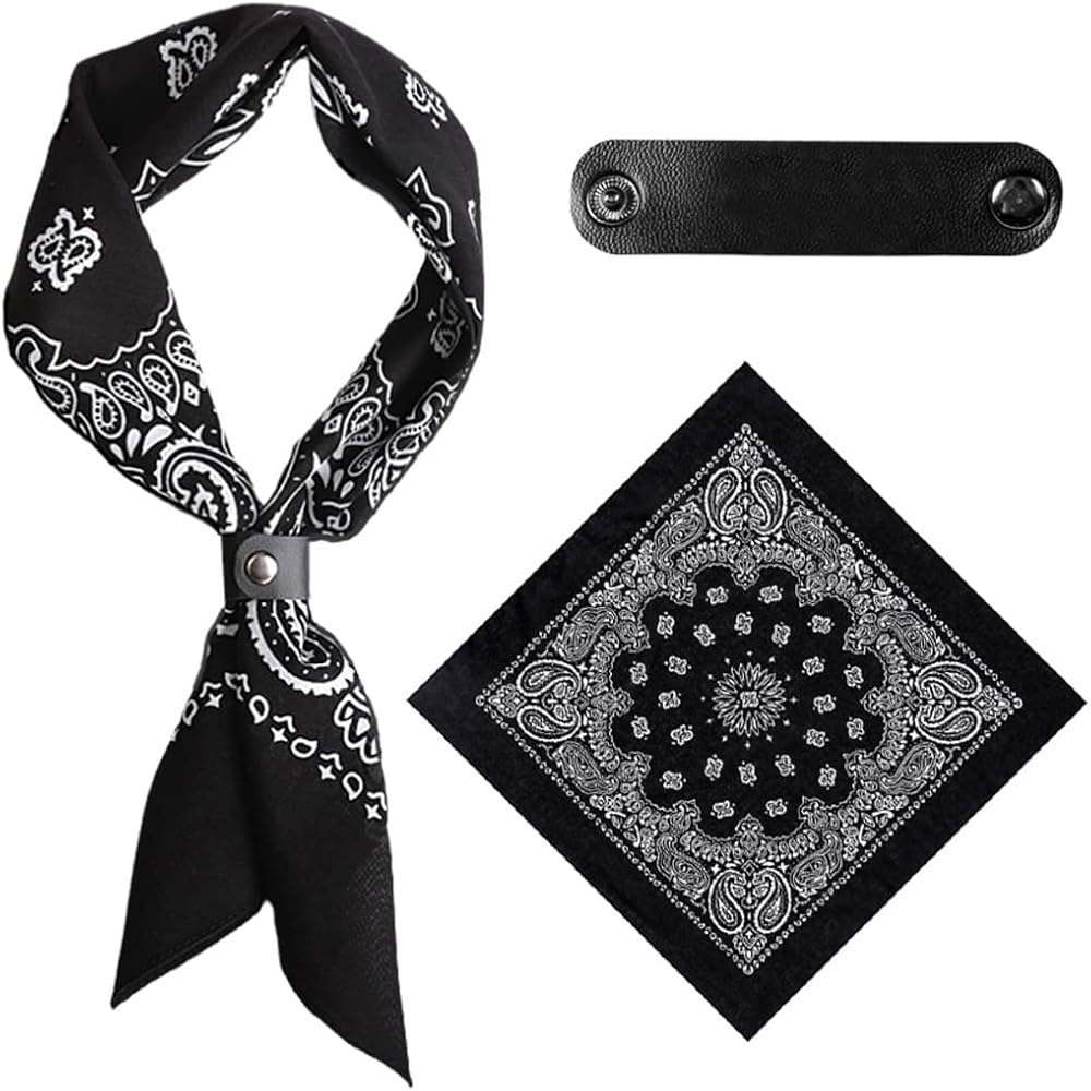 Amazon.co.jp: ヴィンテージペイズリーバンダナスカーフバックル
