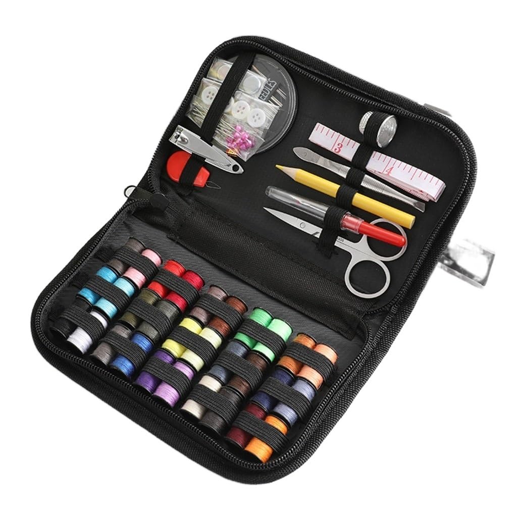 Boîte à couture kit complet aiguille à coudre outils et boîte de rangement maison JFDBGU