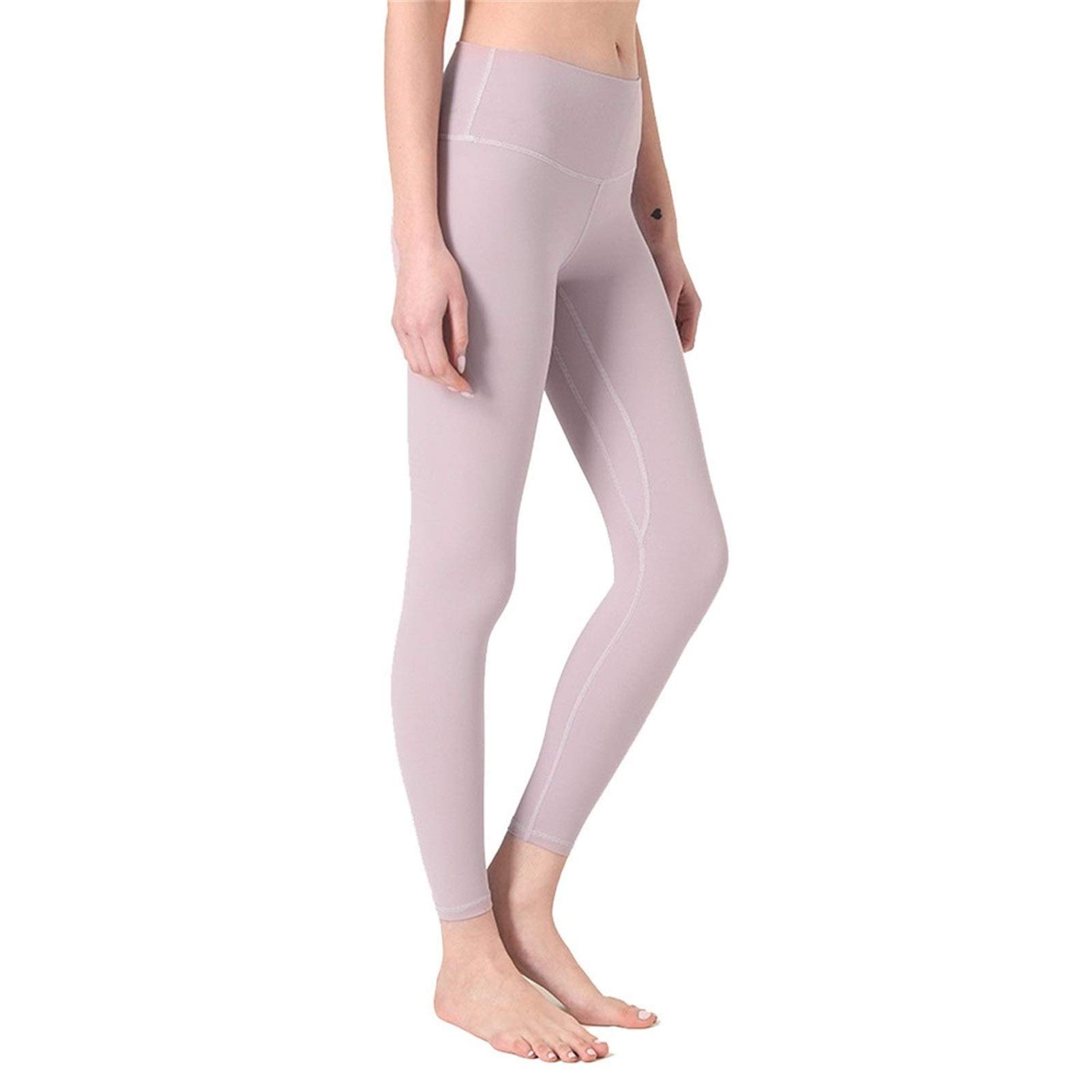 fitness legginsy damskie, Damskie Nagie uczucie Wysokiej talii Legginsy Legginsy Butt Lift Power Flex Slim Jogi Spodnie Aktywne Rajstopy Tummy Control Non See przez rozciągliwe sportowe legginsy do jo