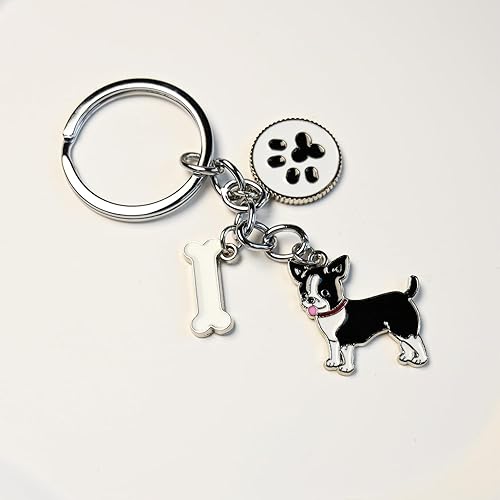Miniatura 2 de Key-ring Keychain,Cute Metal Small Dog Puppy Keychain Keyring Keyfob Car Bag Charm Dog Tag Chains Birthday