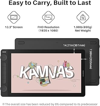 Amazon.com: HUION Kamvas 13 (Gen 3) Drawing Tablet with Screen