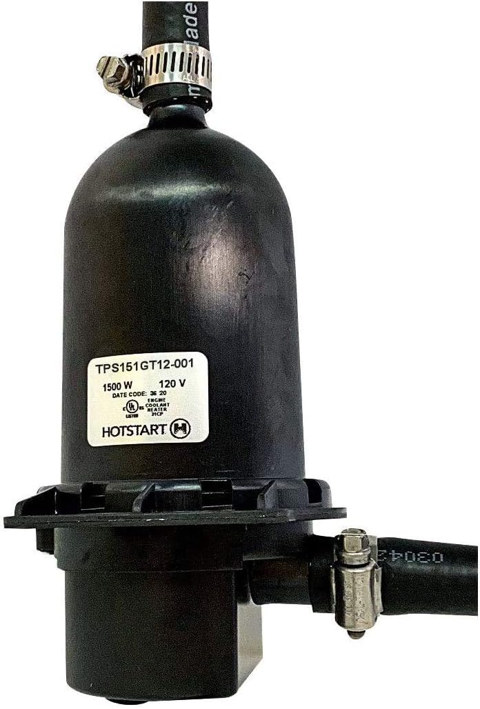 Thunder Parts Original HOTSTART TPS151GT12-001 Engine Heater Kit | Complete Set: TPS Heater - 5 Feet Hose - Mounting Hardware - 2 x SS Hose Clamps | All in one Solution to Keep Your Engine Heated!