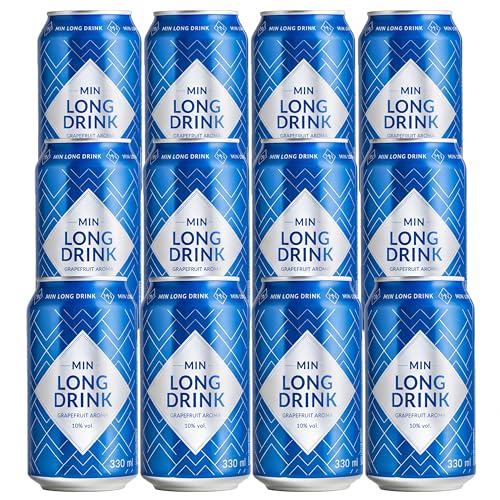 MIN Long Drink Grapefruit – Lonkero – Finnisches Nationalgetränk – Premium Gin-Longdrink – Fertig servierbereit...