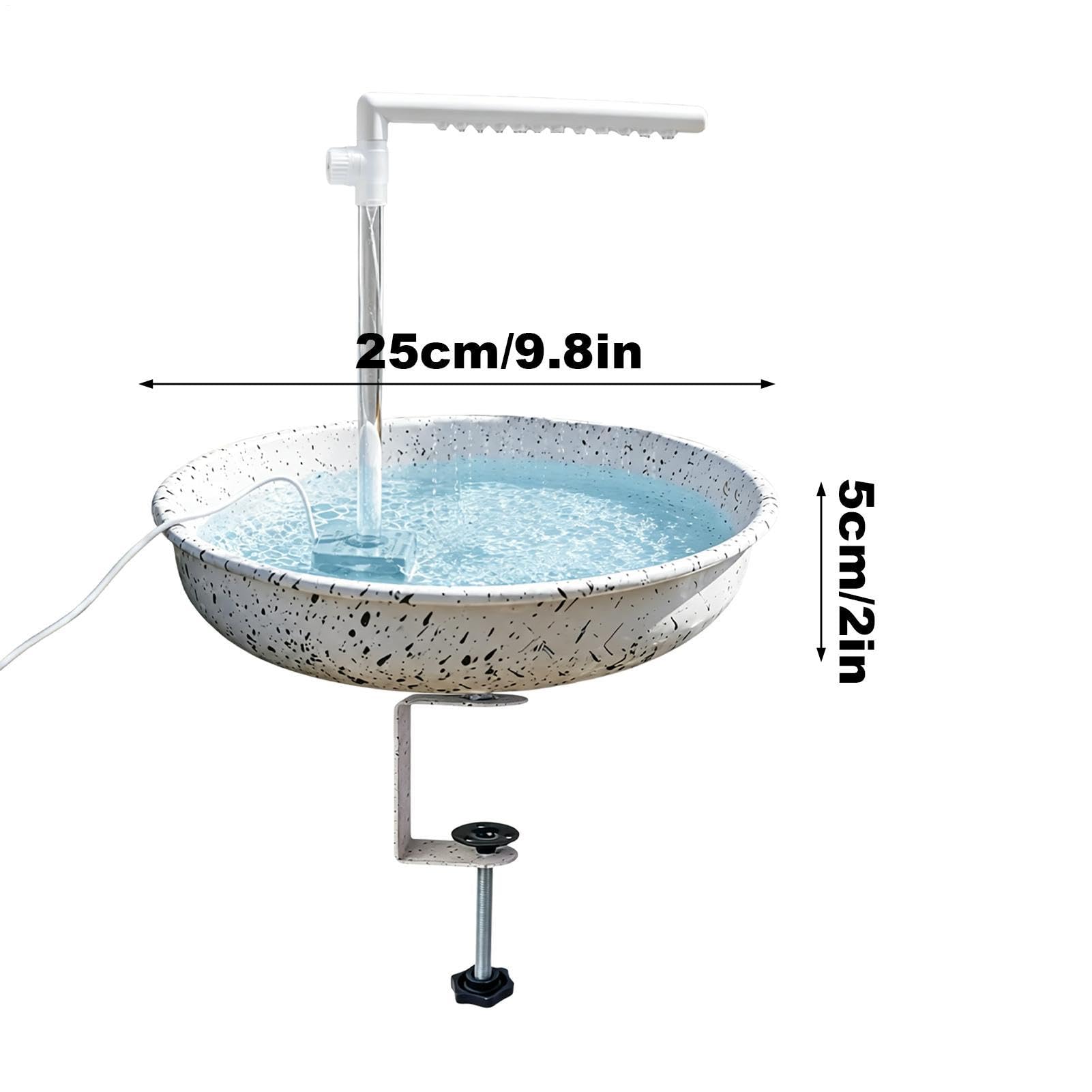 Baño de Aves automático automático extraíble para periquitos | Bañera De Pájaros Con Fuente De Agua para cotorras, periquitos, loros grises, patio, jardín, patio, césped y parque