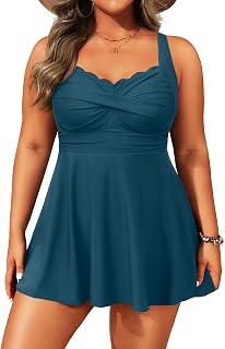 Aqua Eve Plus Size Swim Dress - Two Piece Tankini Tummy Control Bathing Suit with Shorts 2025 Swimsuit