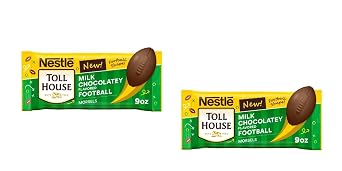 Nestle Toll House Football Shaped Morsels Milk Chocolatey Flavored Baking Chips - 9 oz - 2 pack