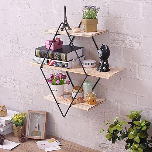 PENGKE 3 Tier Wall Floating Ledge Shelves for Home Decor,Wall Decoration Storage Shelf and Wall Mount Booke Display Rack for Bedroom and Living Room