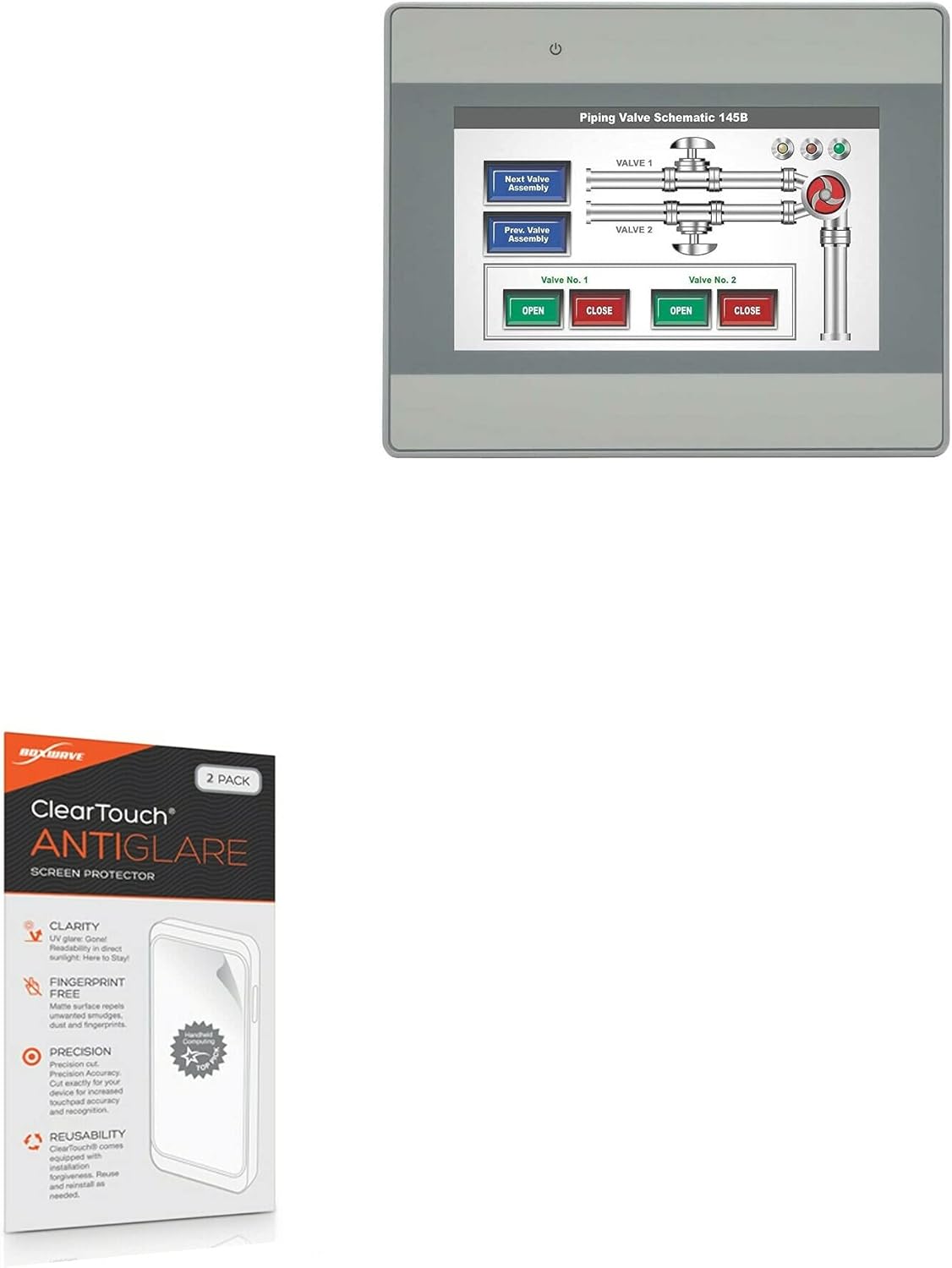 BoxWave Screen Protector Compatible with Maple Systems HMI5043DL - ClearTouch Anti-Glare (2-Pack), Anti-Fingerprint Matte Film Skin