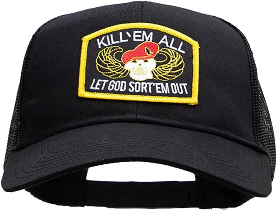 e4Hats.com Skull and Choppers Embroidered Military Patched Mesh Cap