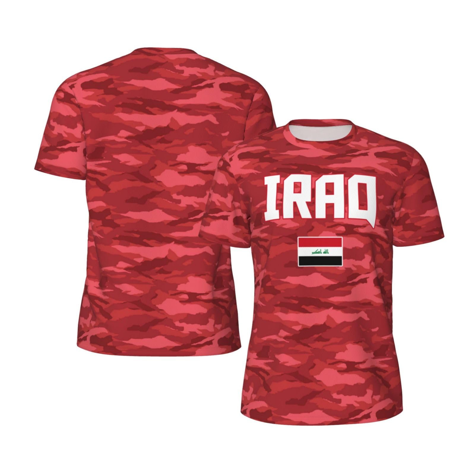 DABOYOZHZH Iraq Flag Cool Iraqans (71) Sports Jersey Mesh T-Shirt 3D Print for Running Cycling Soccer Tennis Fitness Climbing Shirts