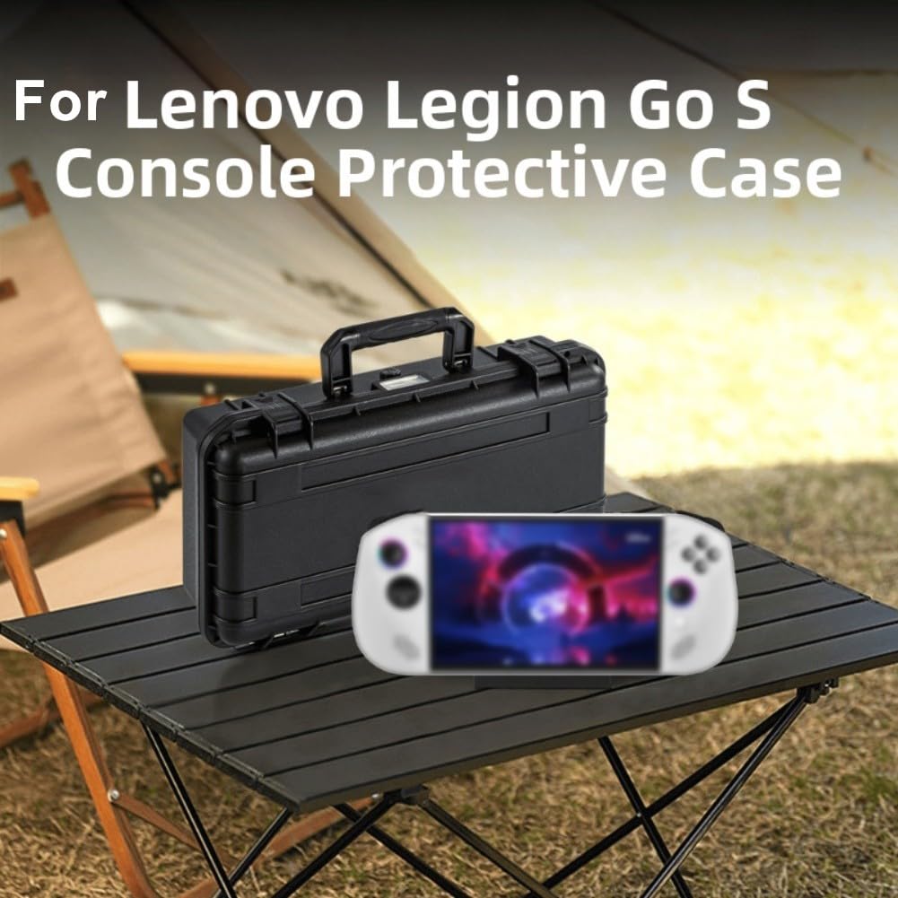 Custodia portatile per Go S, guscio protettivo rigido in polipropilene con organizer, scatola da viaggio per console portatile e accessori, nero