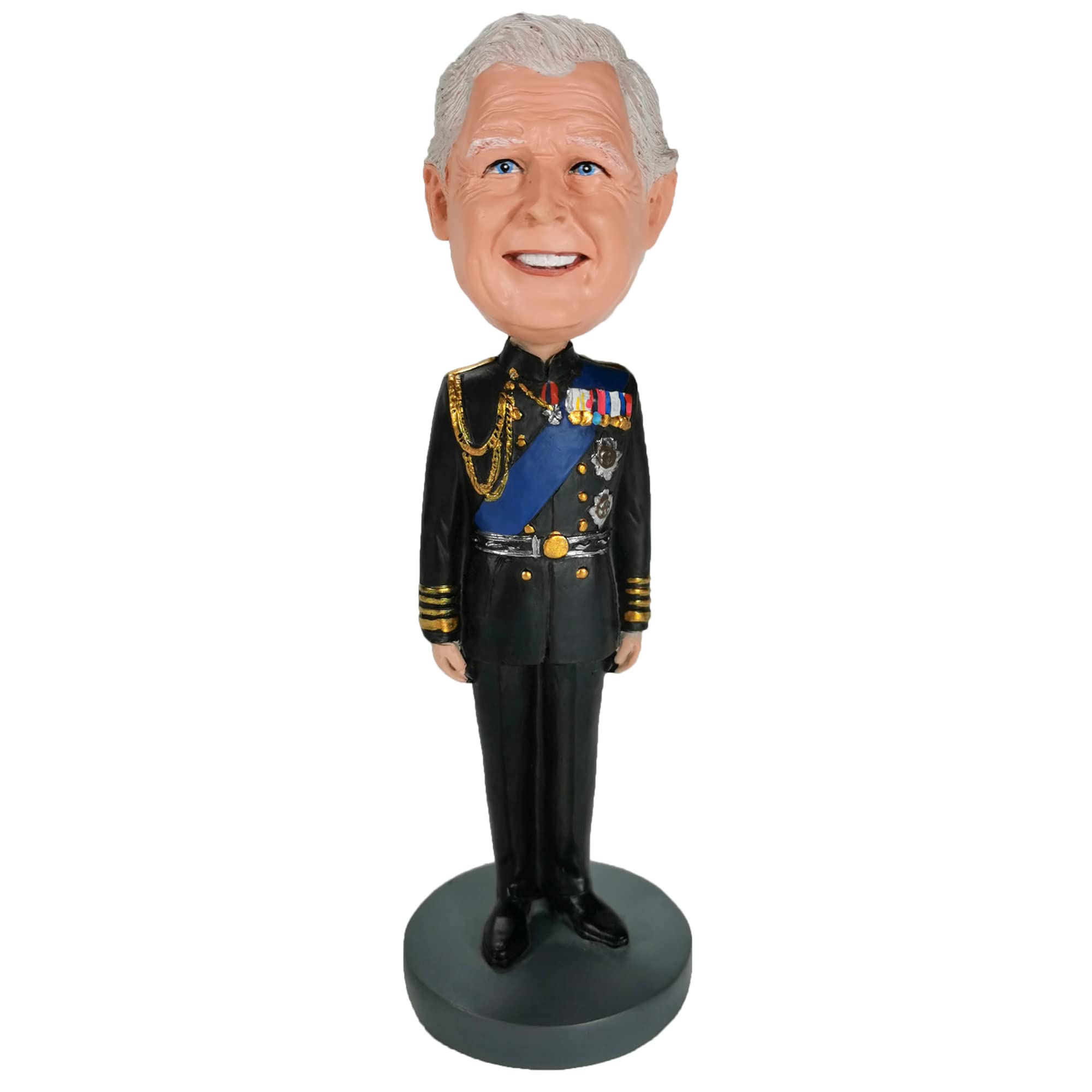 Sheeta Black King Charles Coronation Memorabilia, King Charles Iii Resin Statue Sculpture Lifelike Figure, King Charles Coronation Souvenirs Keepsake