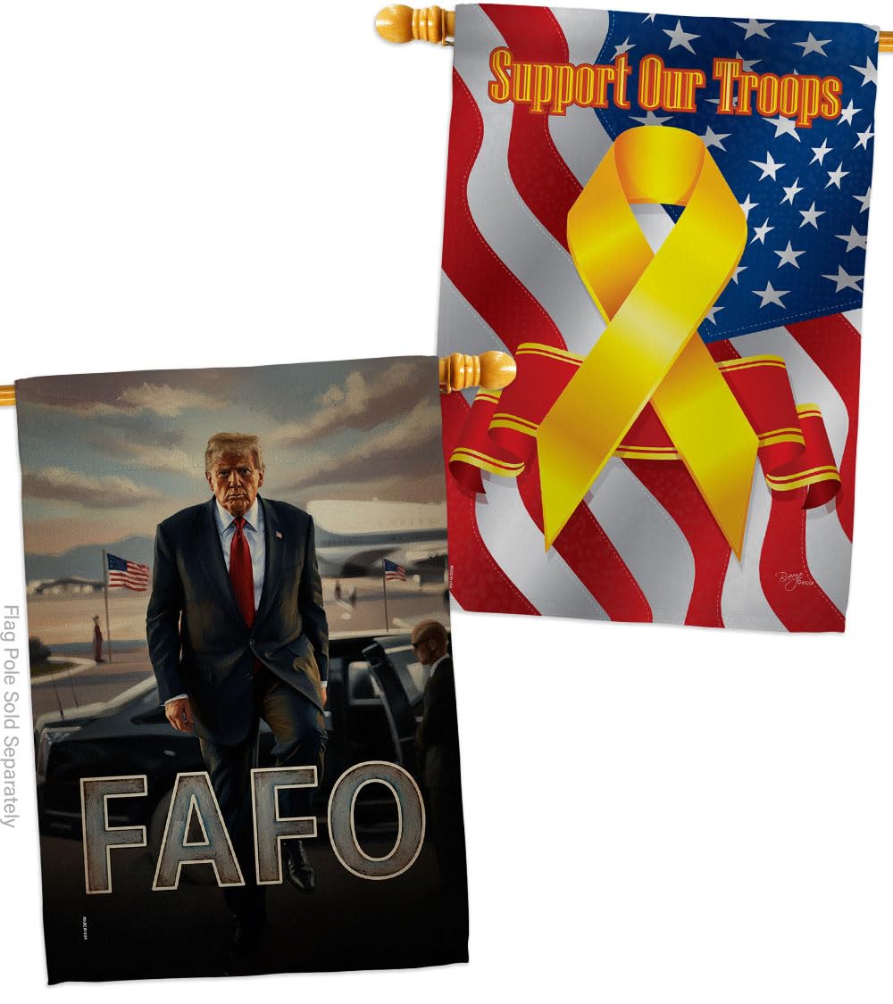 Drapeau Support Our Troops de FAFO en toile portrait patriotique